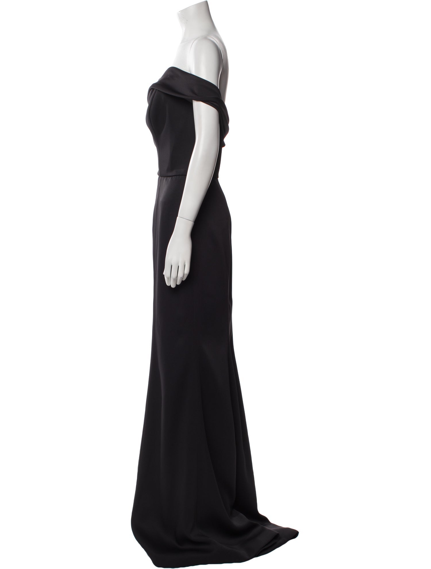 Amsale Off-The-Shoulder Long Dress