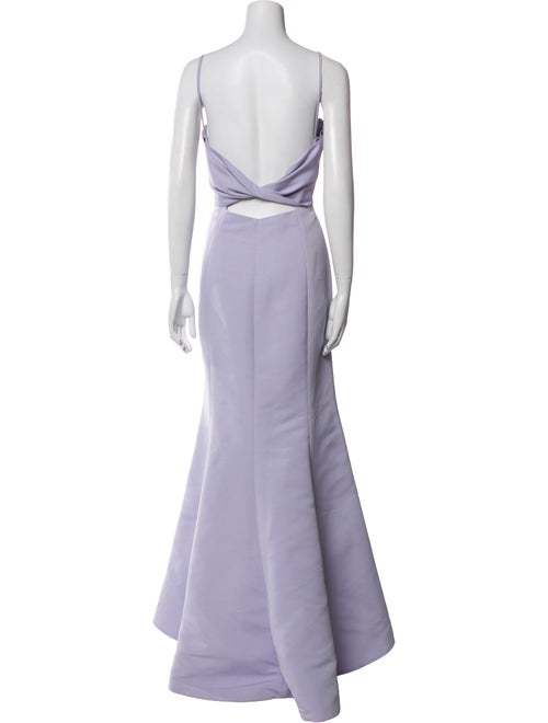 Amsale Square Neckline Long Dress