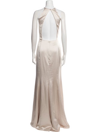 Amsale Halterneck Long Dress