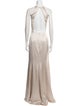Amsale Halterneck Long Dress