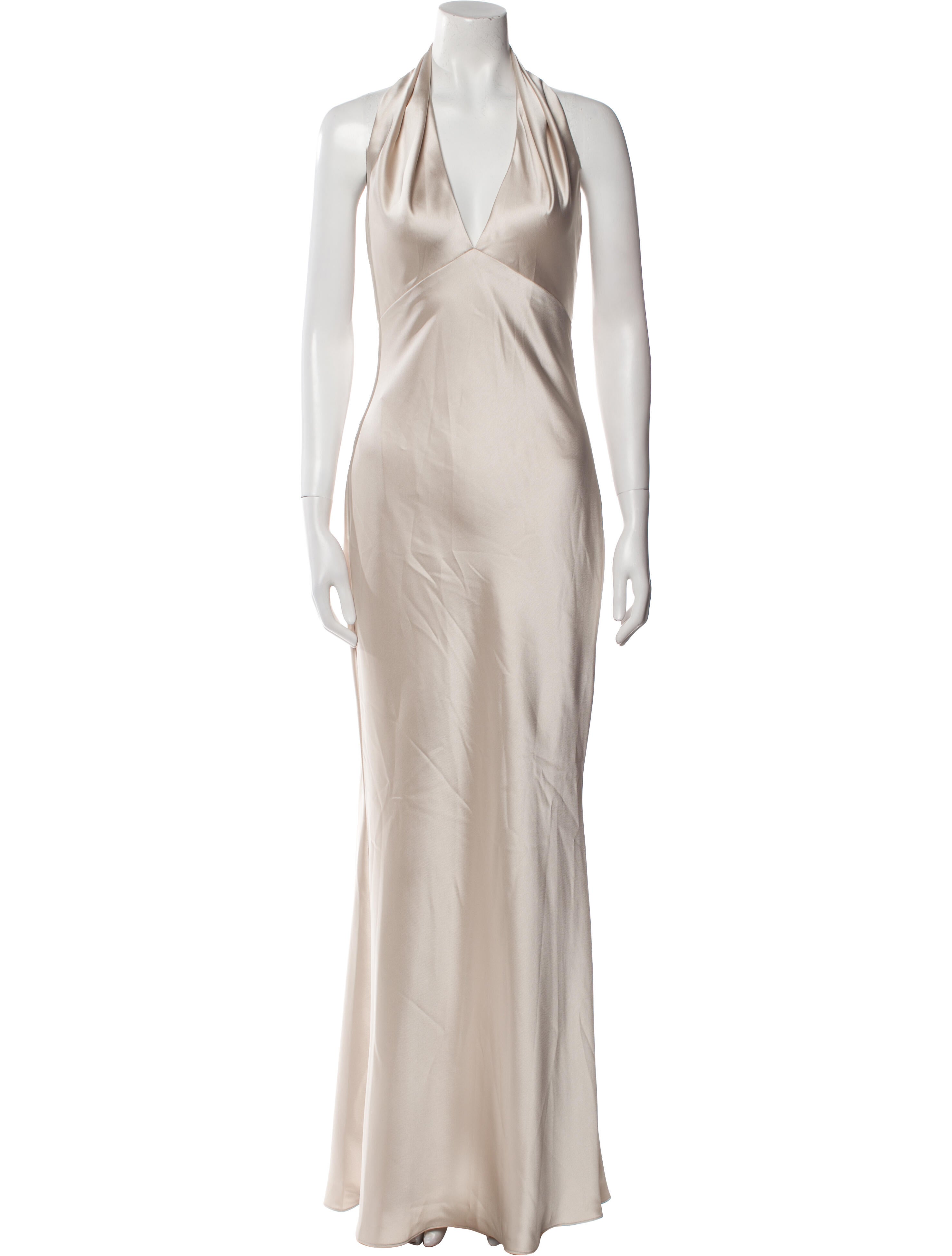 Amsale Halterneck Long Dress