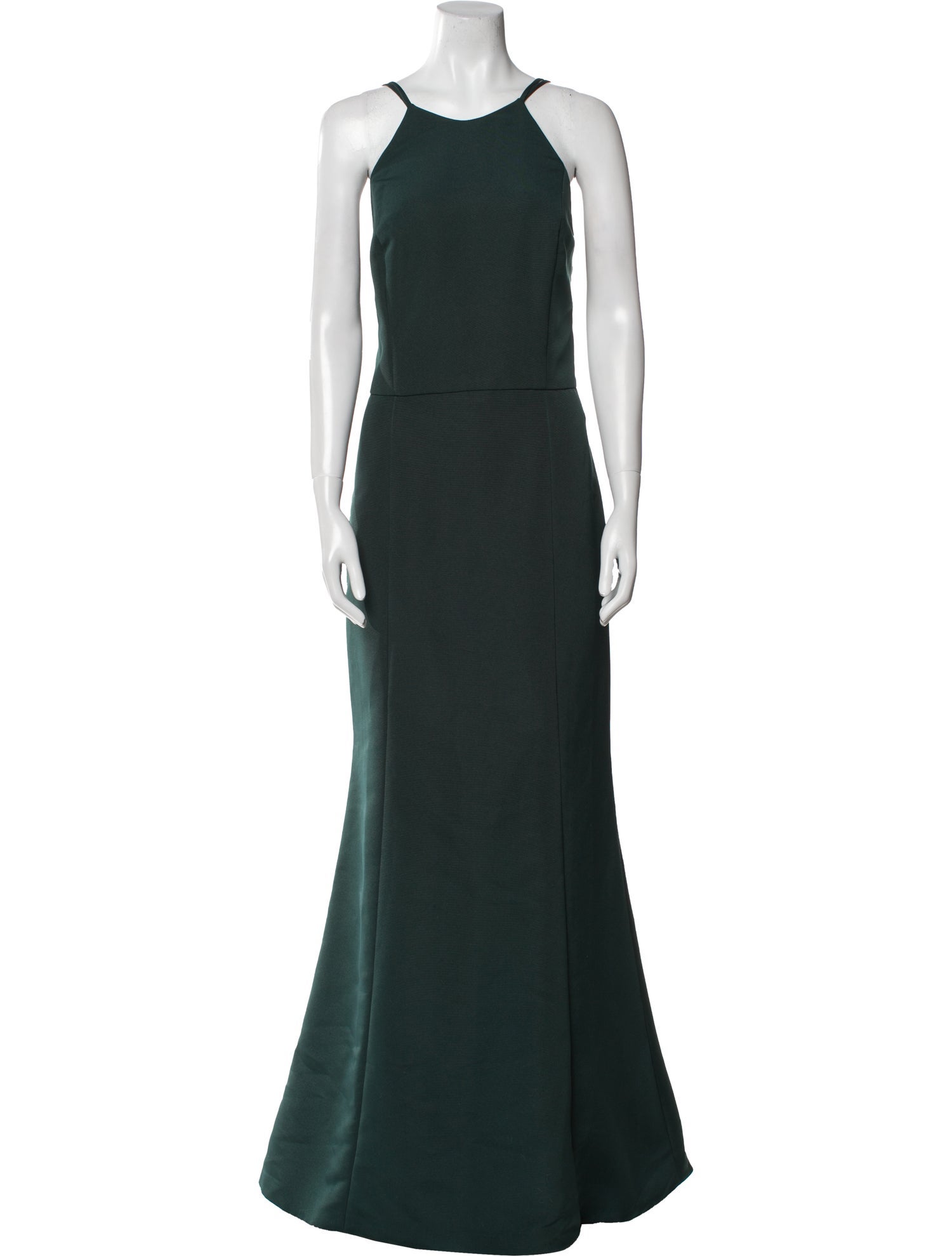 Amsale Scoop Neck Long Dress