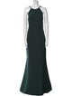 Amsale Scoop Neck Long Dress