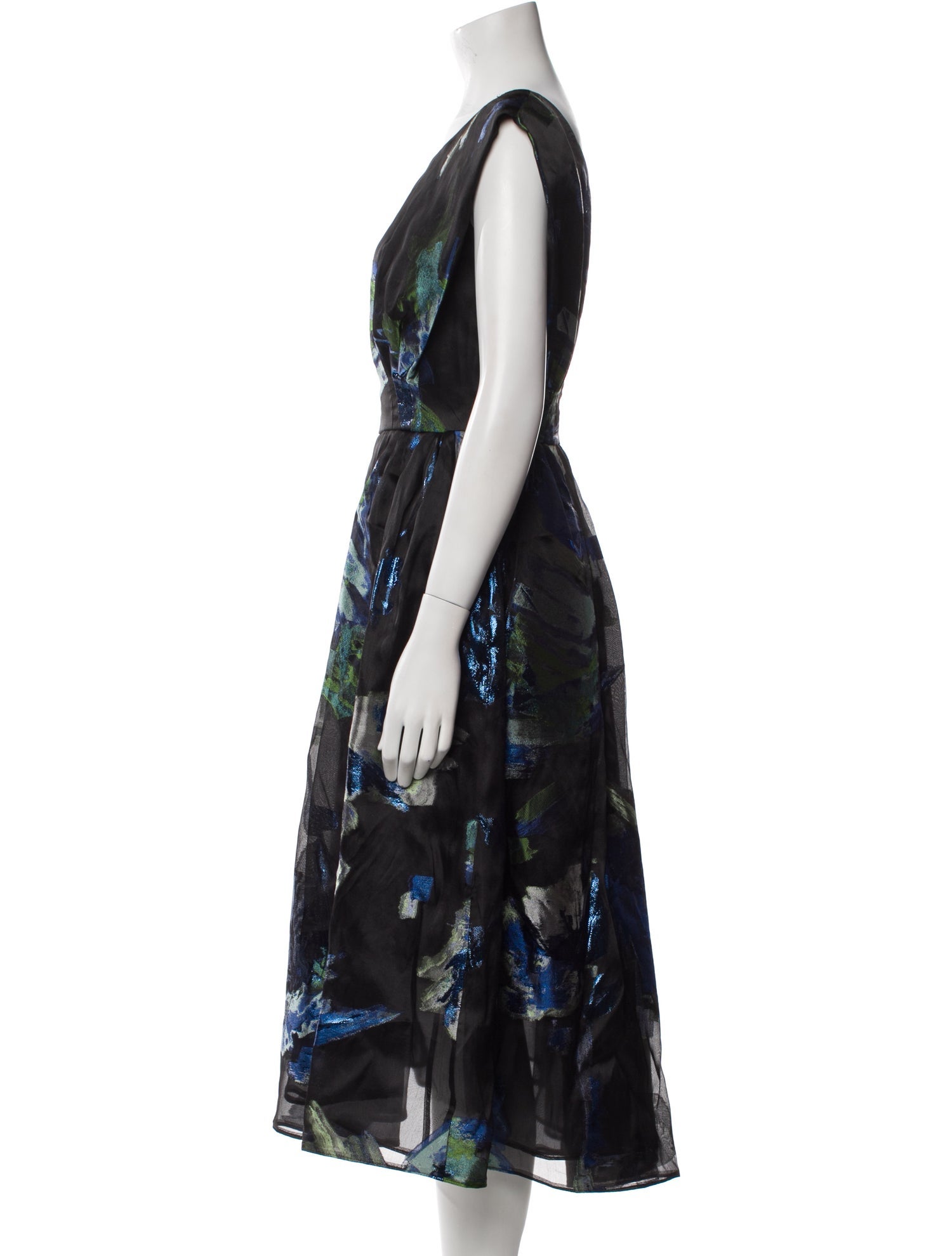 Amsale Printed Long Dress w/ Tags