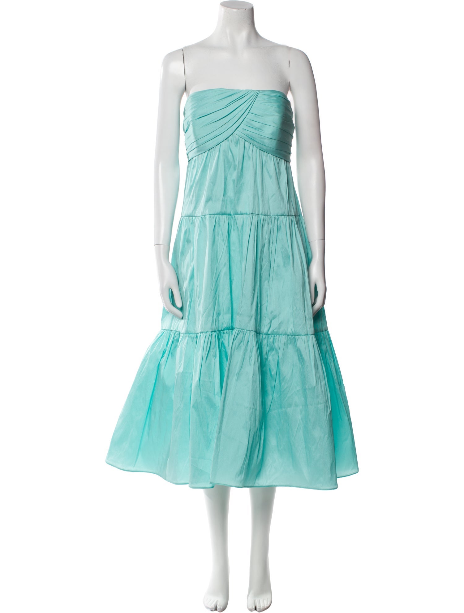 Amsale Strapless Midi Length Dress