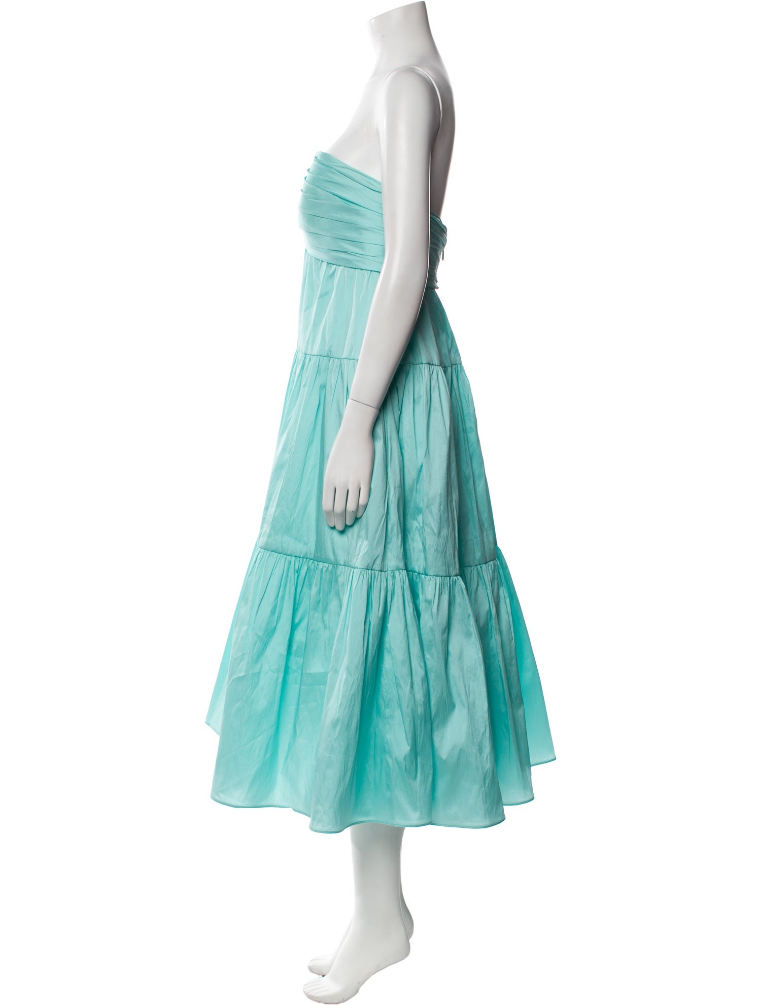 Amsale Strapless Midi Length Dress