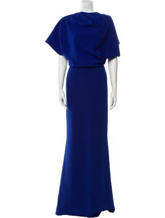 Amsale Cowl Neck Long Dress