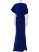 Amsale Cowl Neck Long Dress