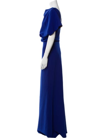 Amsale Cowl Neck Long Dress