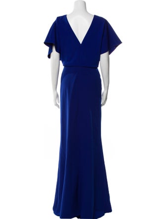 Amsale Cowl Neck Long Dress