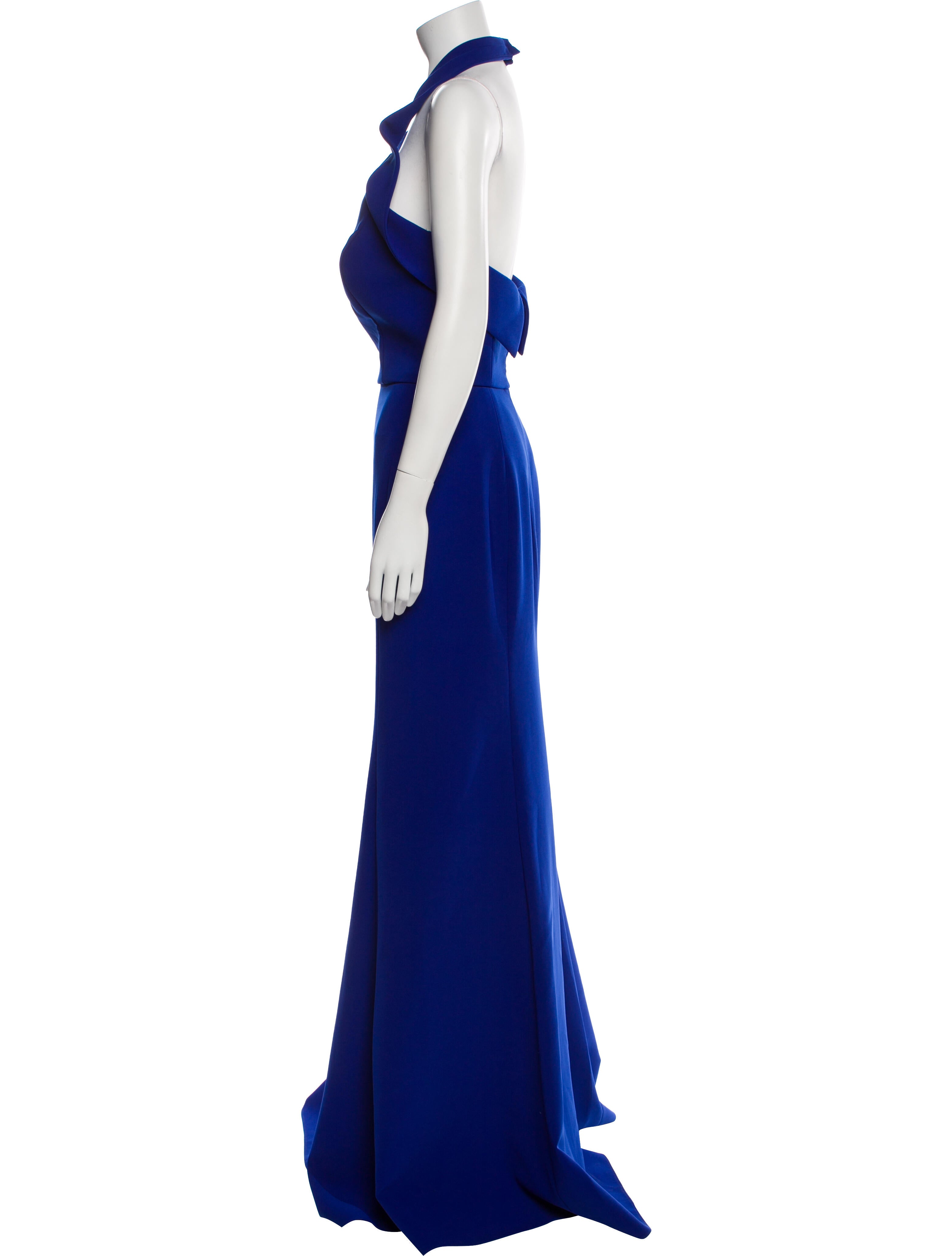 Amsale Halterneck Long Dress