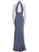 Amsale Mock Neck Long Dress