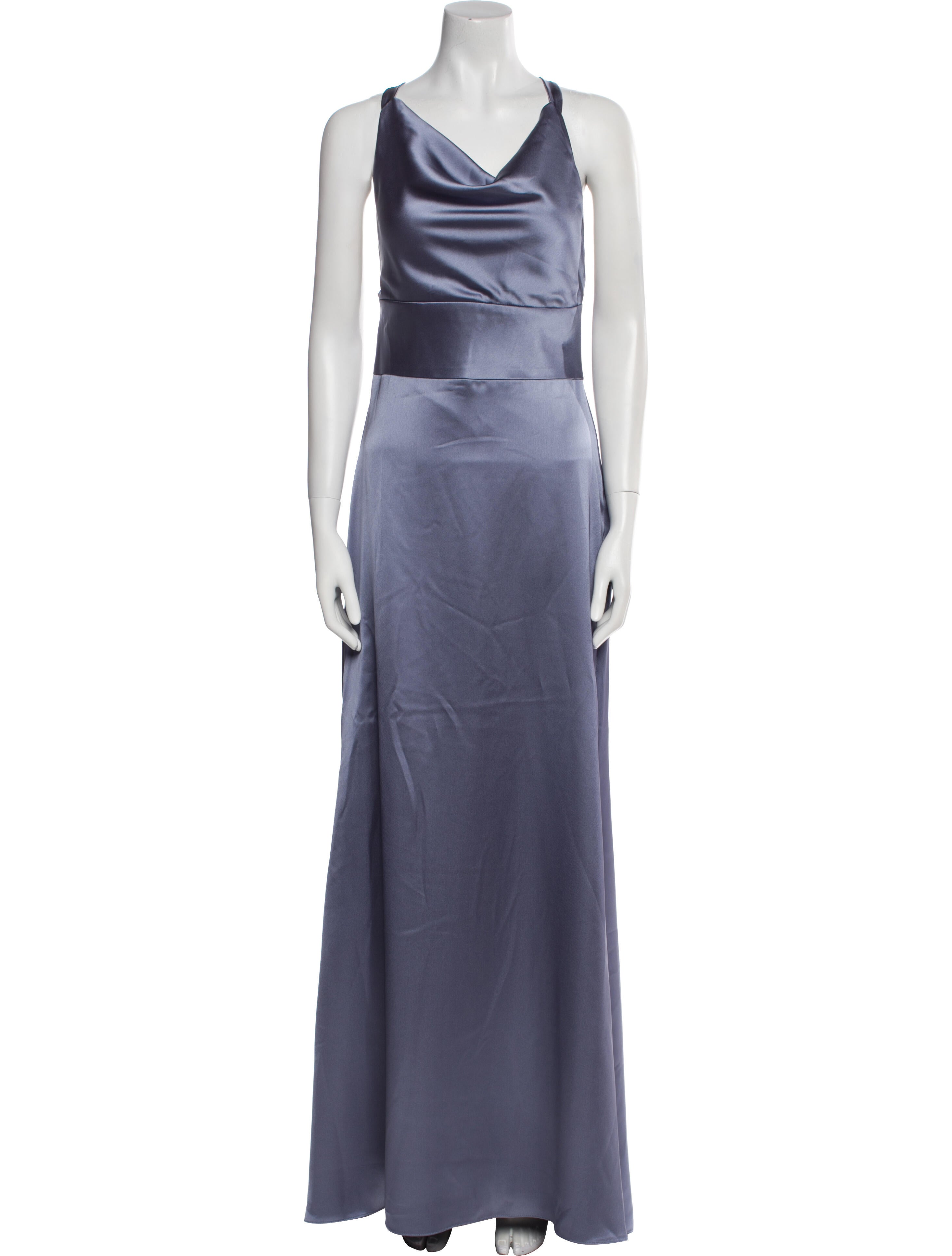 Amsale Cowl Neck Long Dress