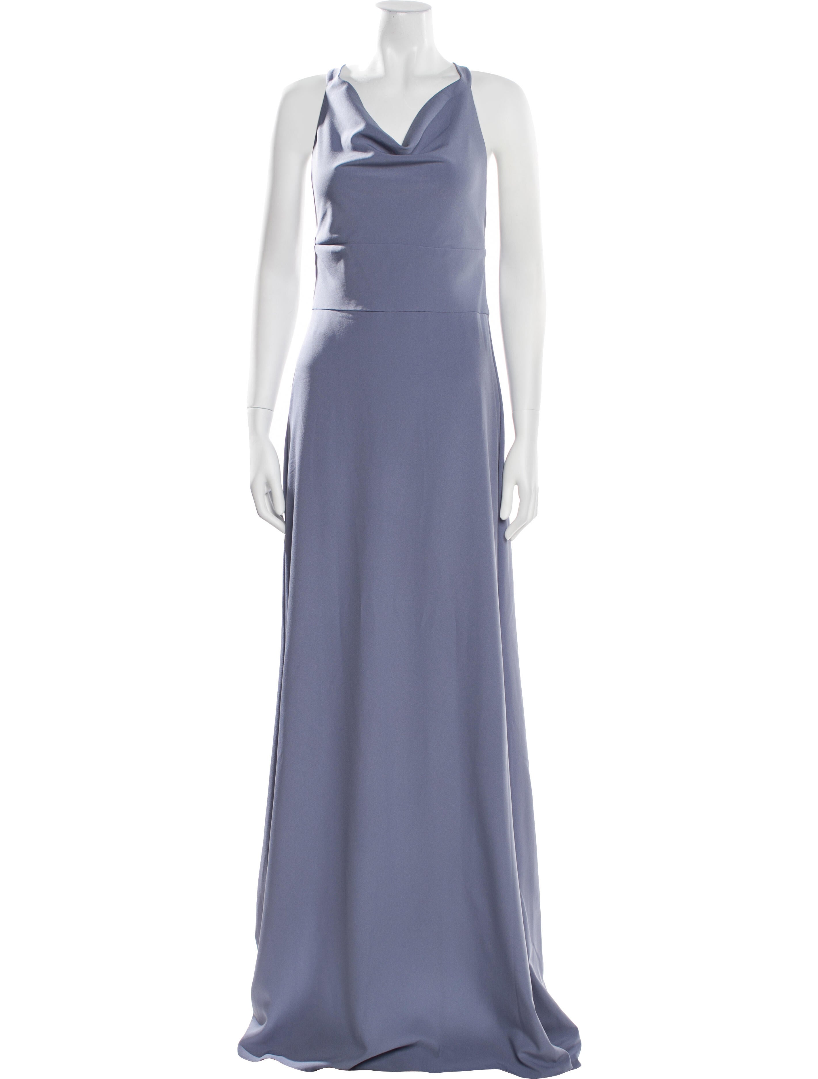 Amsale Cowl Neck Long Dress