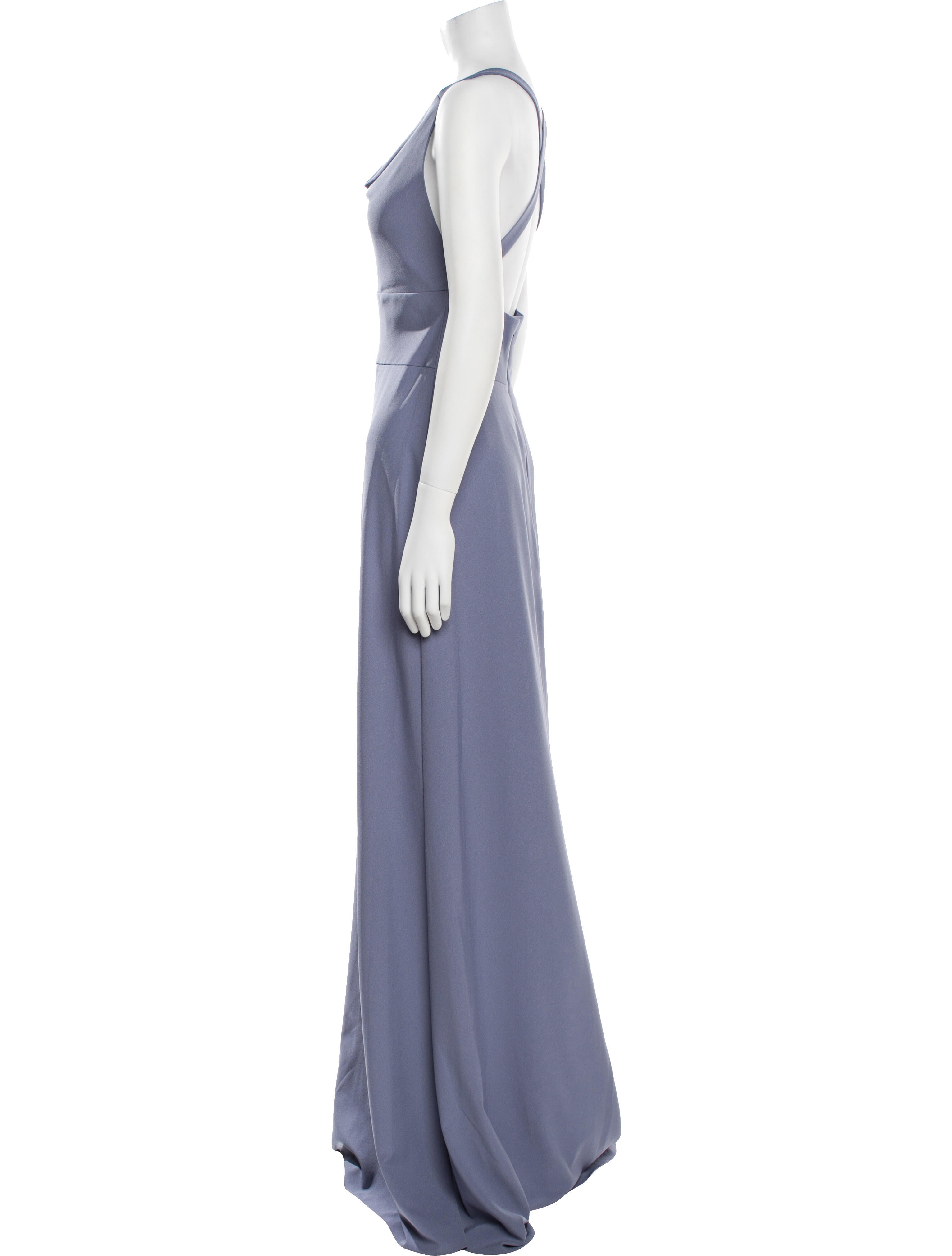 Amsale Cowl Neck Long Dress