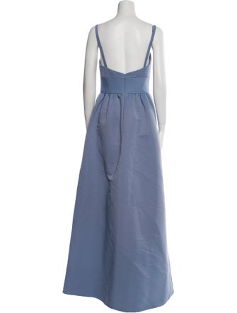 Amsale Square Neckline Long Dress