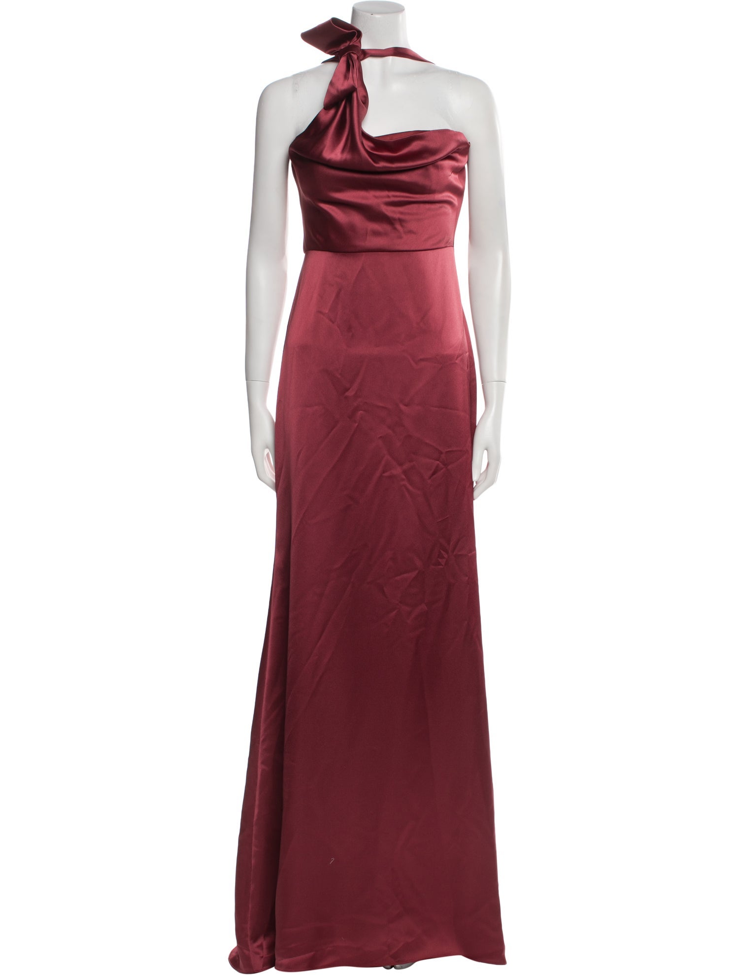 Amsale One-Shoulder Long Dress