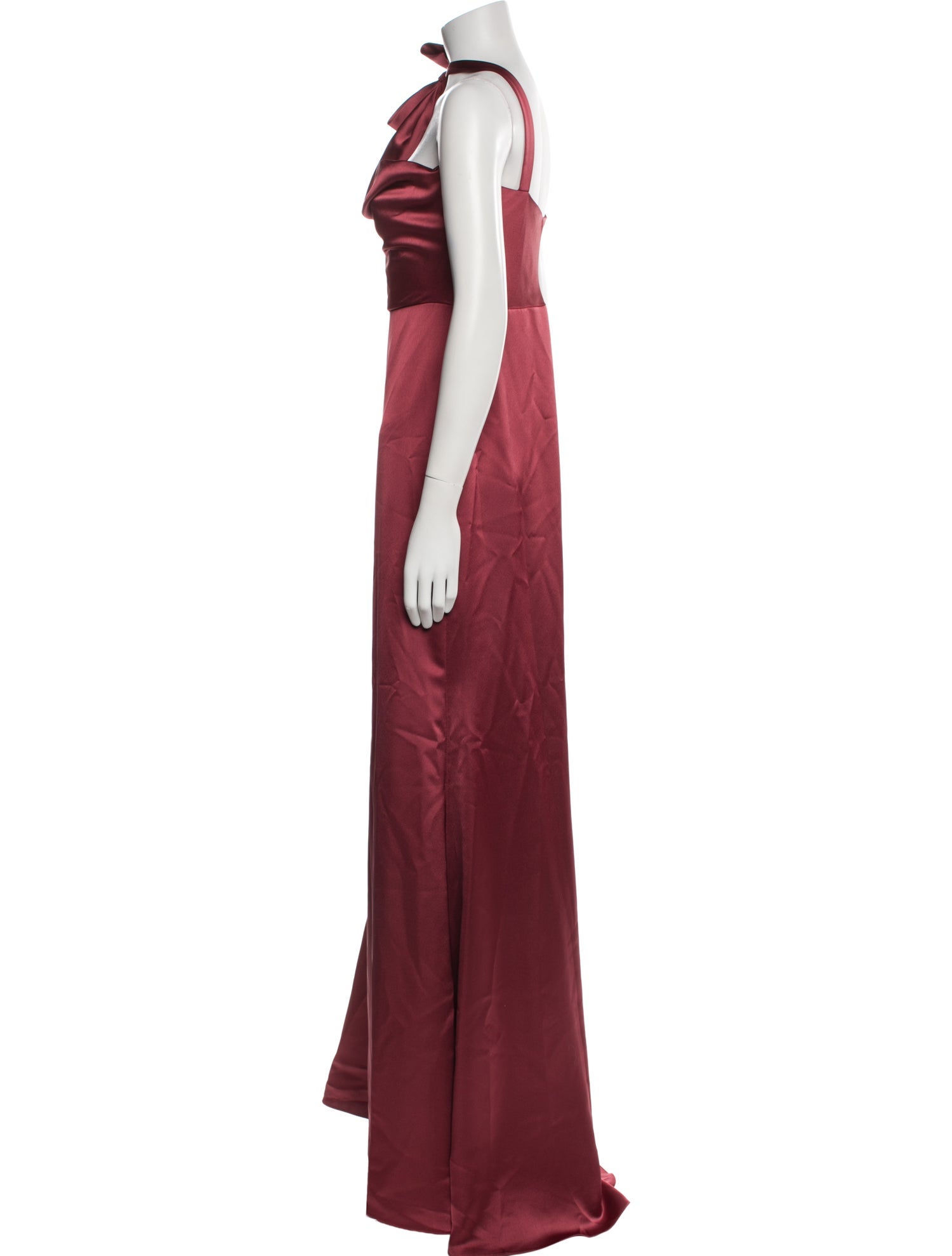 Amsale One-Shoulder Long Dress