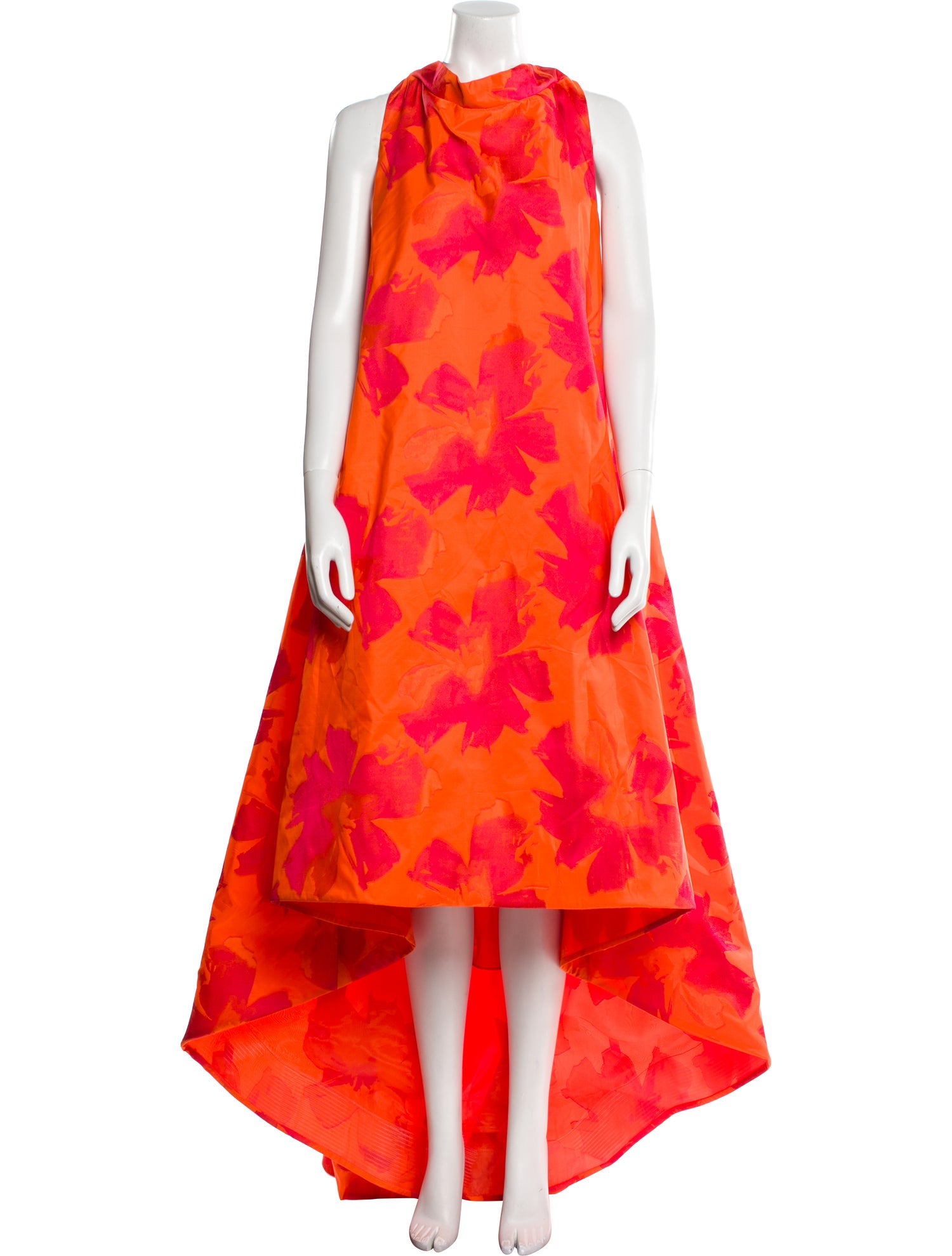 Amsale Floral Print Long Dress