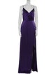 Amsale V-Neck Long Dress