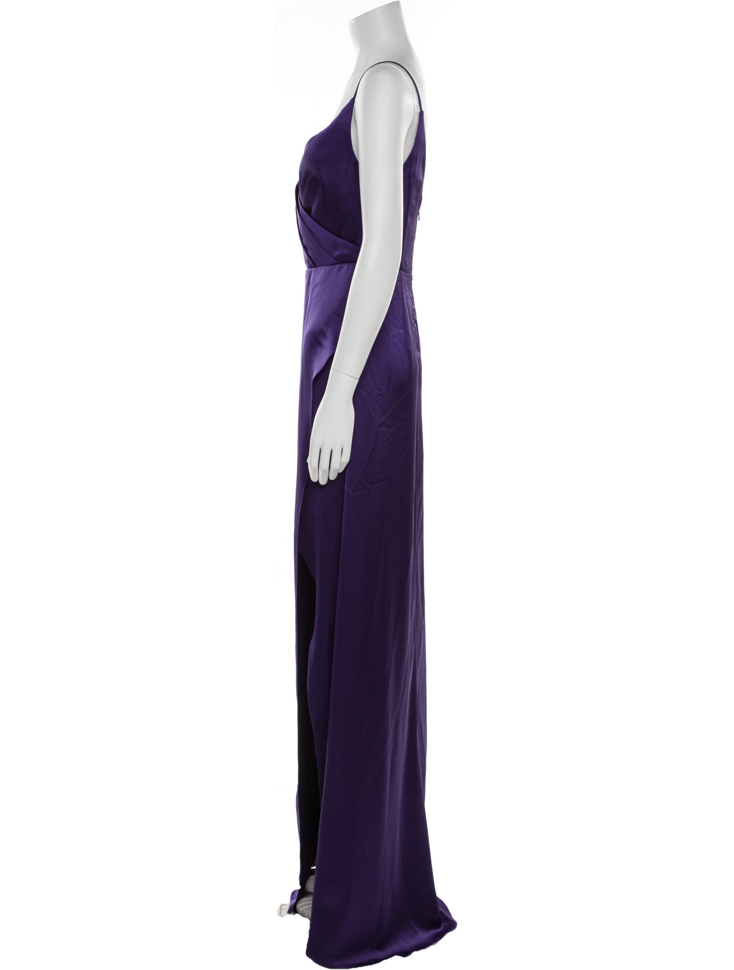 Amsale V-Neck Long Dress