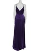 Amsale V-Neck Long Dress
