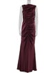 Amsale Bateau Neckline Long Dress