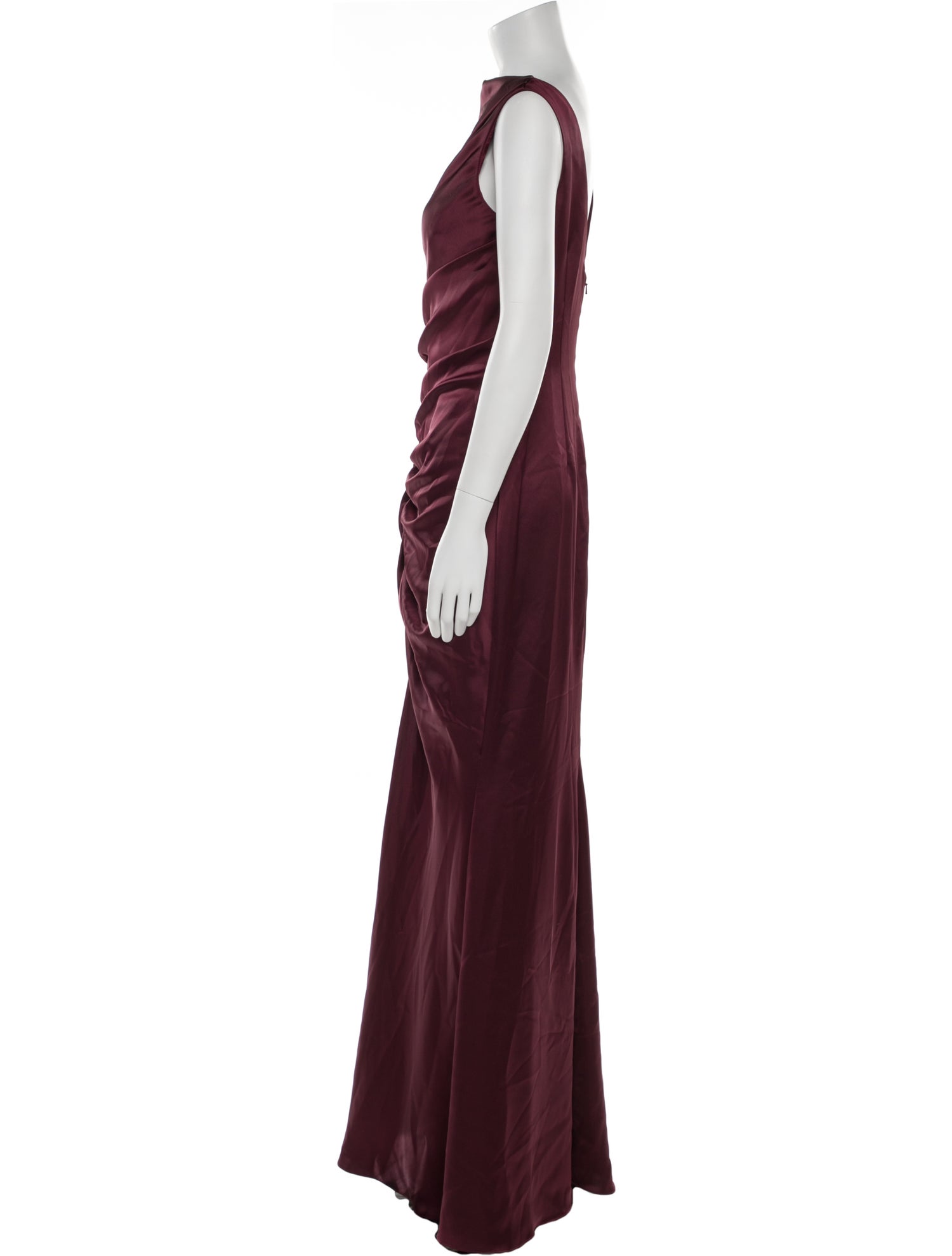 Amsale Bateau Neckline Long Dress