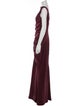 Amsale Bateau Neckline Long Dress