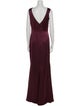 Amsale Bateau Neckline Long Dress