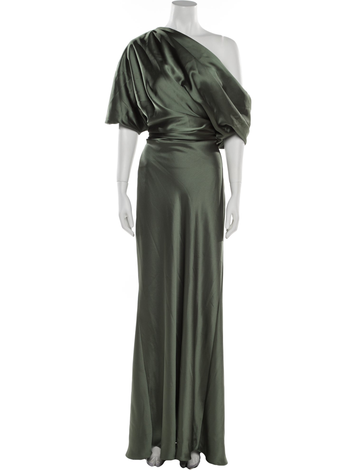 Amsale One-Shoulder Long Dress