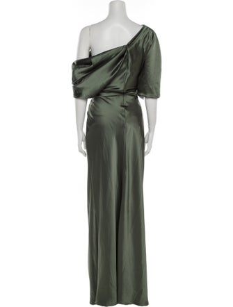 Amsale One-Shoulder Long Dress