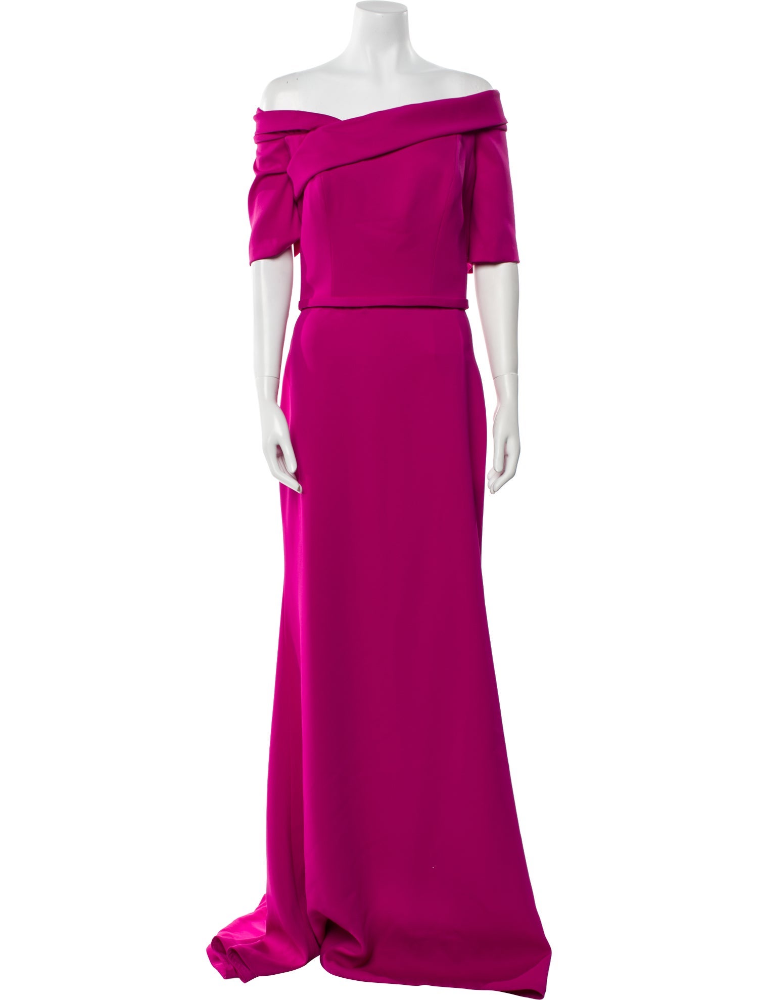 Amsale Off-The-Shoulder Long Dress