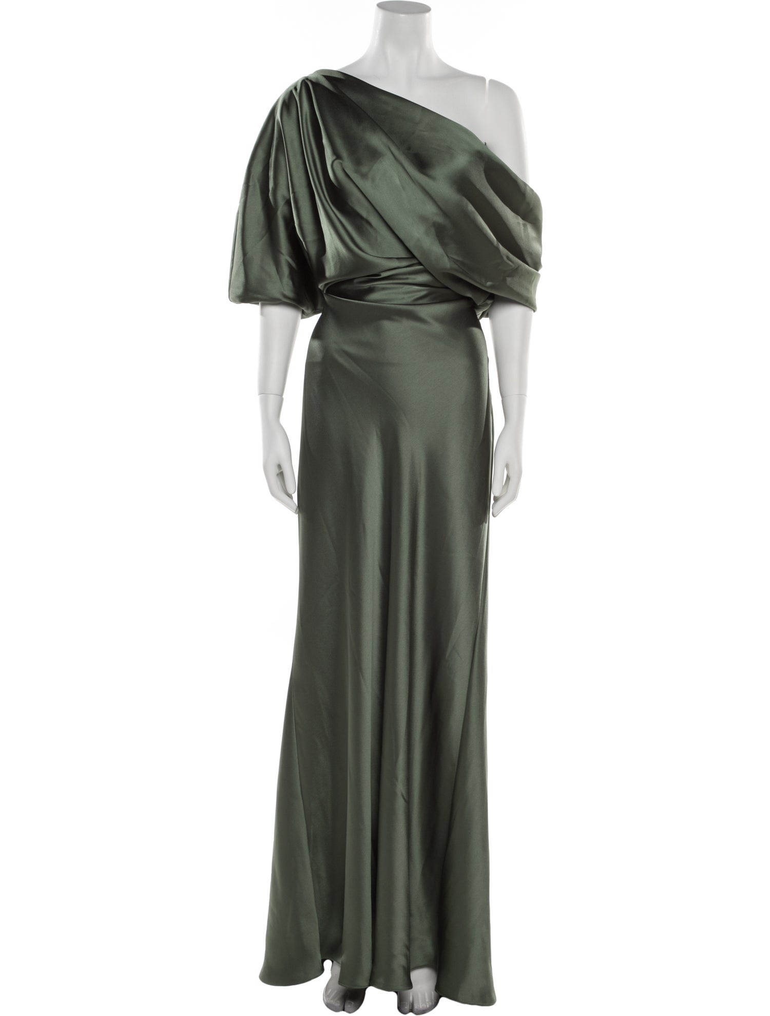 Amsale One-Shoulder Long Dress