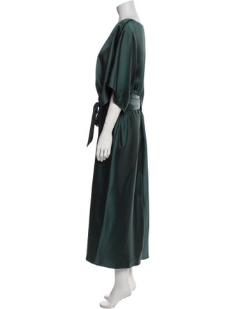 Amsale Bateau Neckline Long Dress