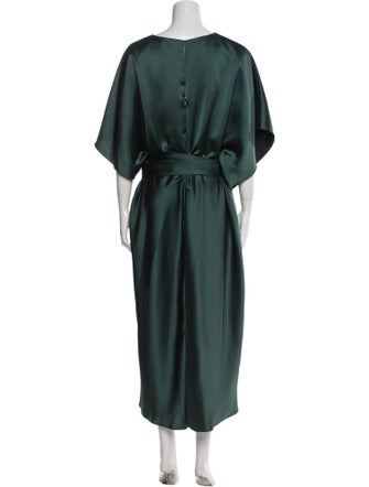 Amsale Bateau Neckline Long Dress