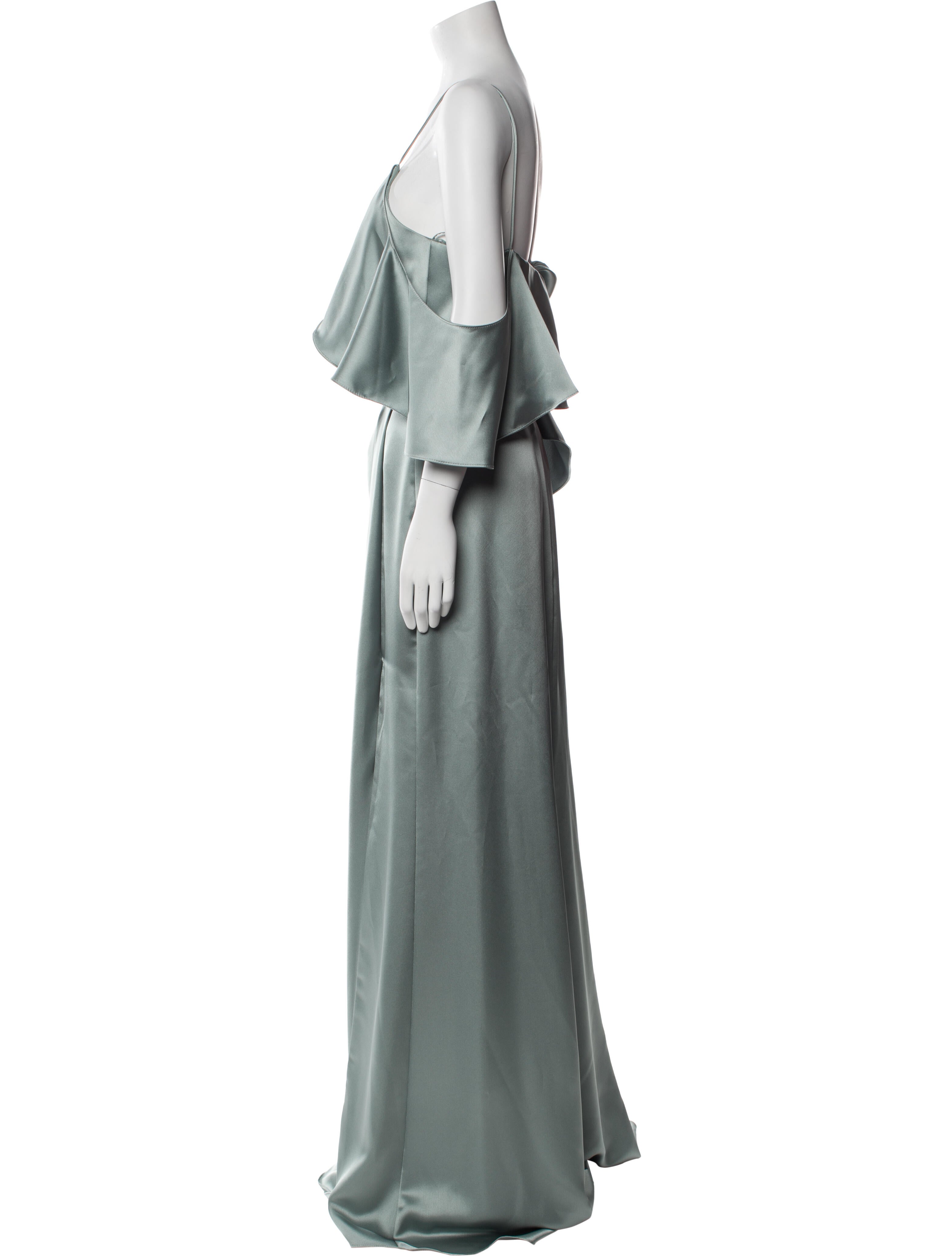 Amsale V-Neck Long Dress