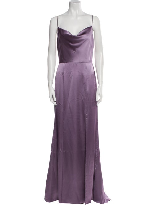 Amsale Cowl Neck Long Dress