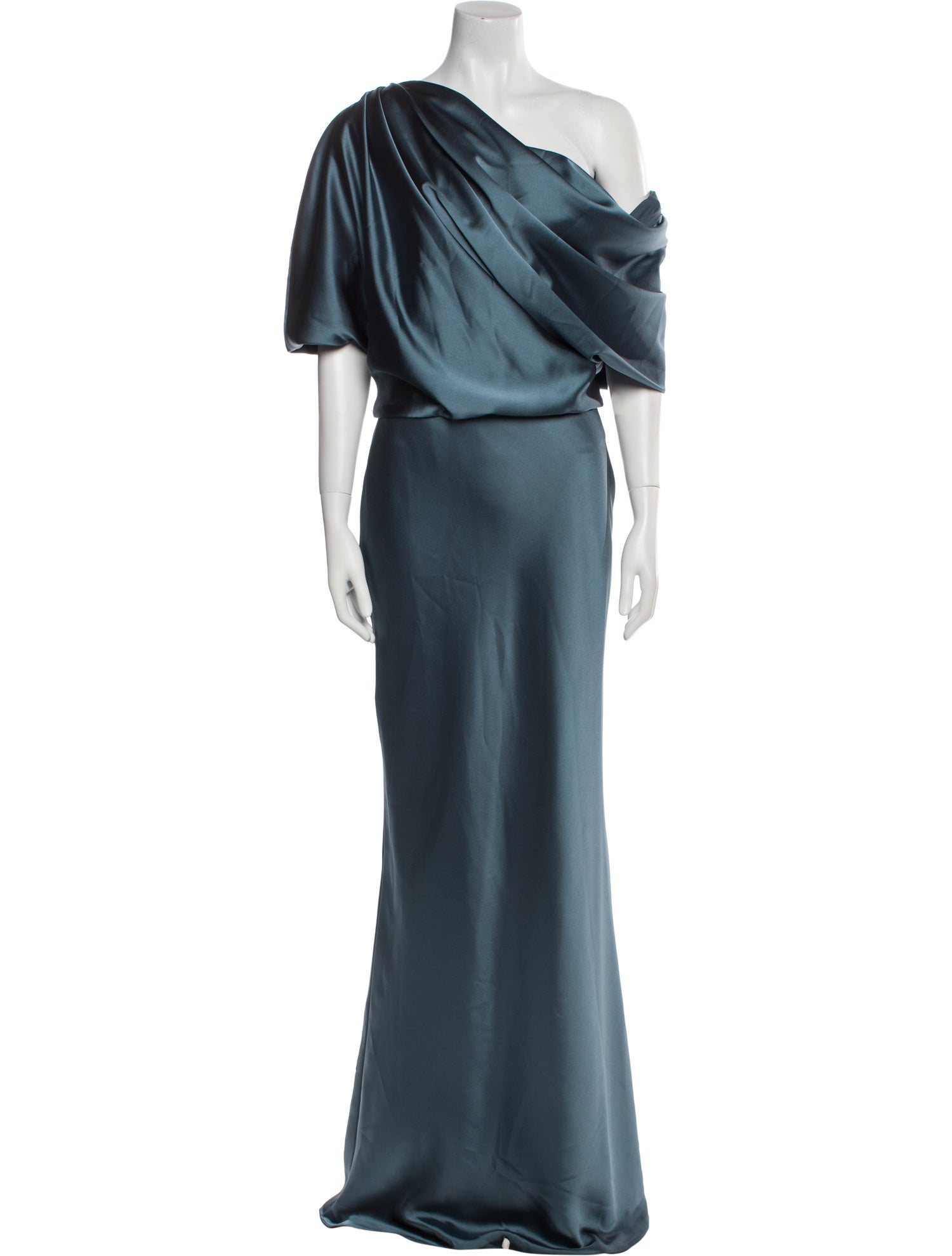 Amsale One-Shoulder Long Dress