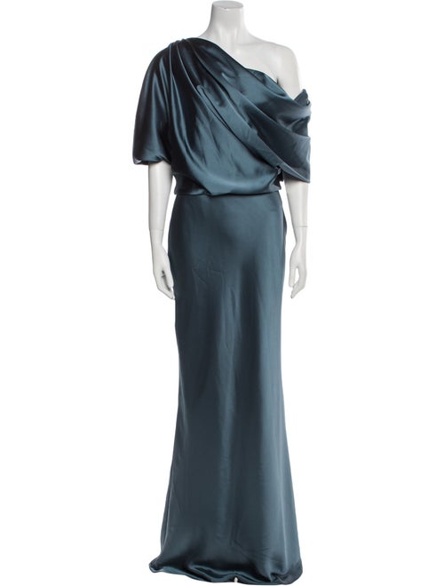 Amsale One-Shoulder Long Dress