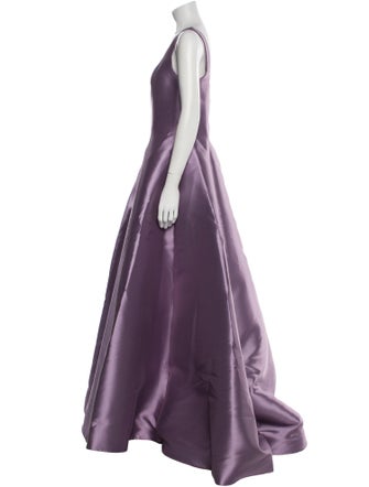 Amsale Square Neckline Long Dress