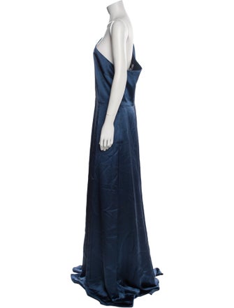 Amsale One-Shoulder Long Dress