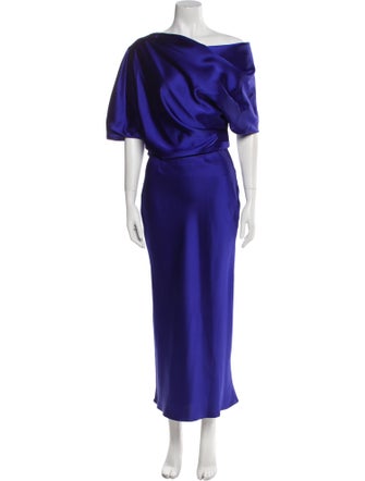 Amsale Cowl Neck Long Dress