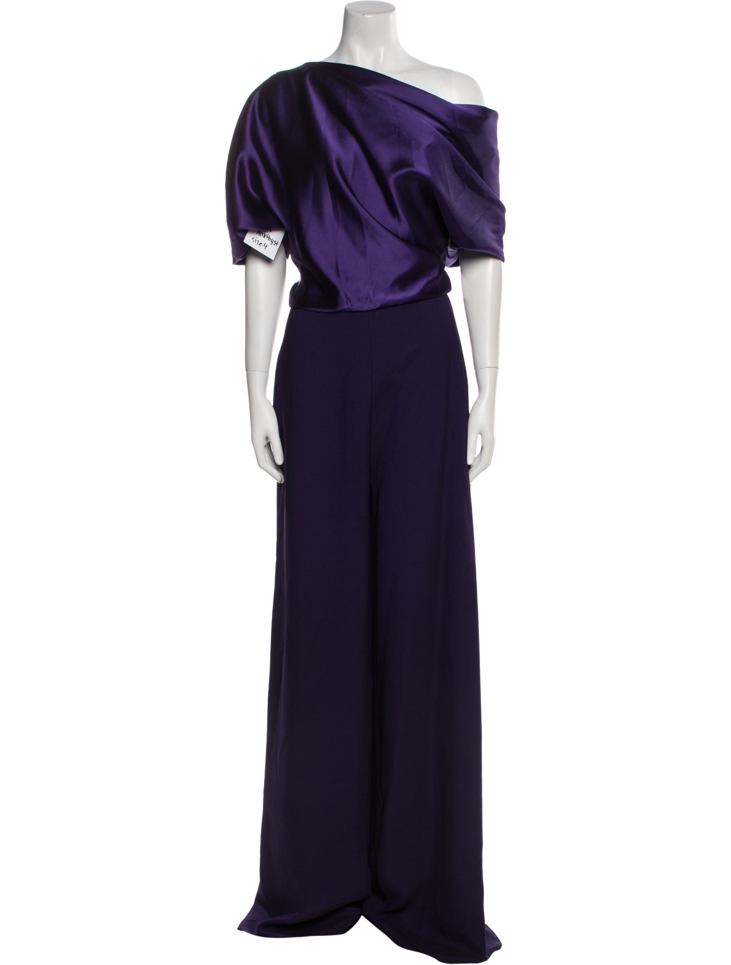 Amsale One-Shoulder Jumpsuit