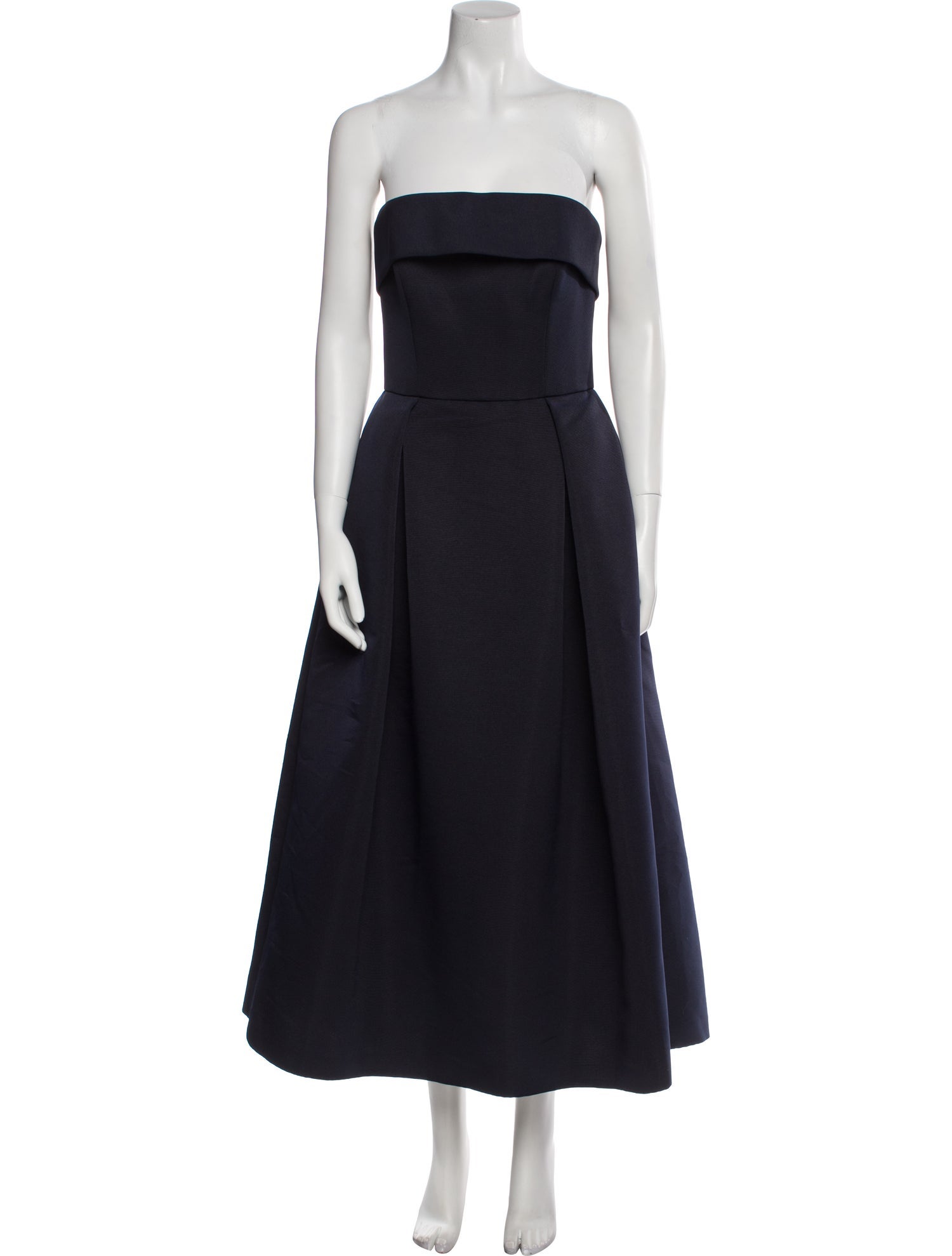 Amsale Strapless Midi Length Dress