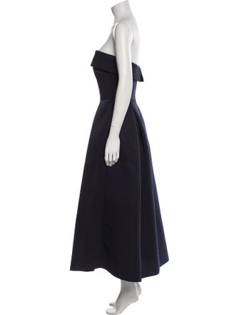 Amsale Strapless Midi Length Dress