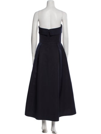 Amsale Strapless Midi Length Dress