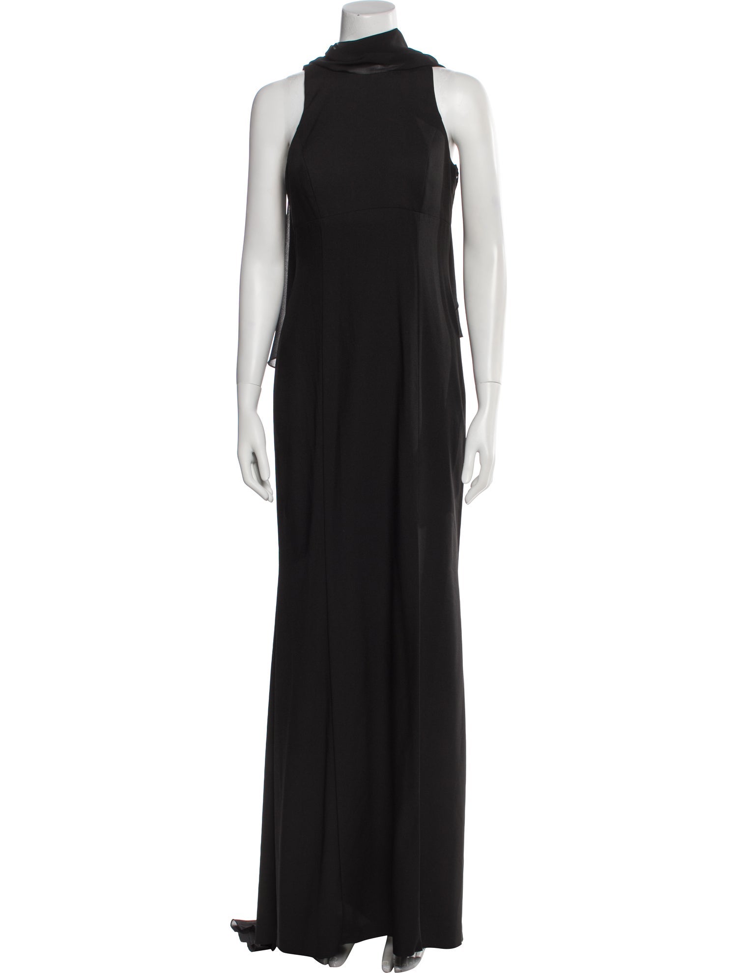 Amsale Mock Neck Long Dress