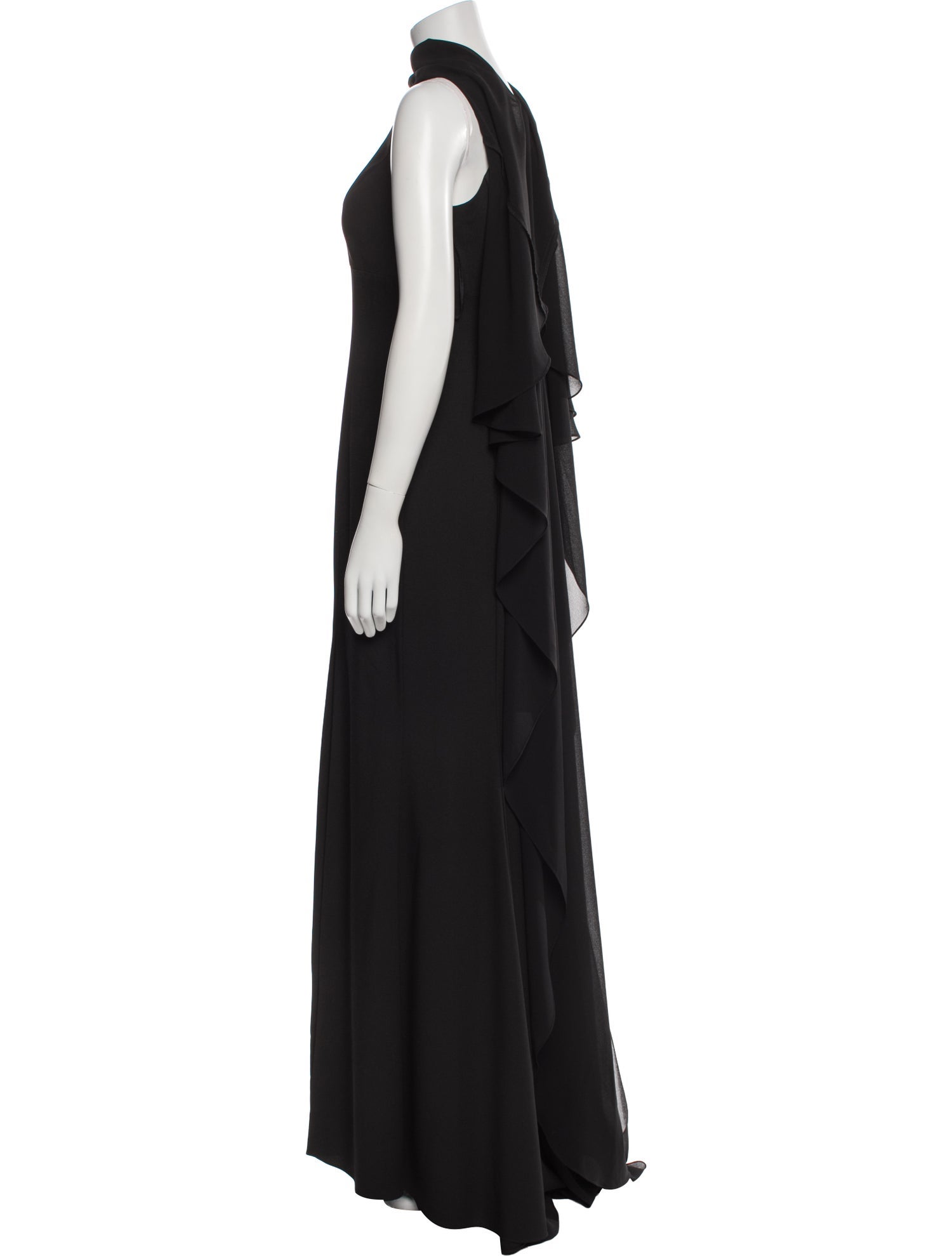 Amsale Mock Neck Long Dress