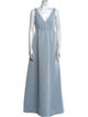 Amsale V-Neck Long Dress